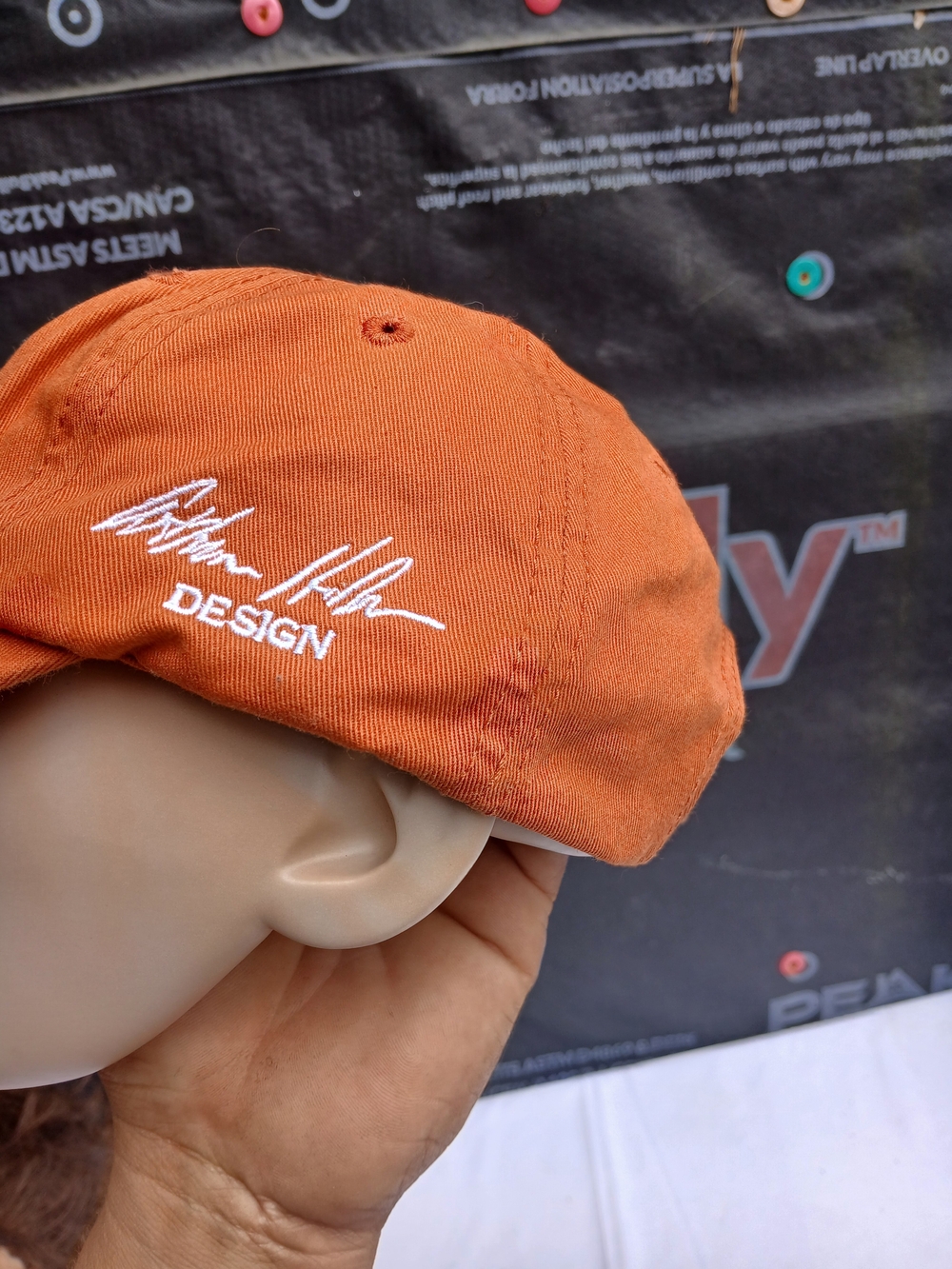 Signature Design Orange Cotton Cap